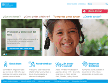 Tablet Screenshot of aldeasinfantiles.org.ar