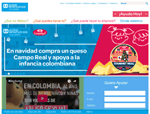 Tablet Screenshot of aldeasinfantiles.org.co