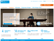 Tablet Screenshot of aldeasinfantiles.org.ec